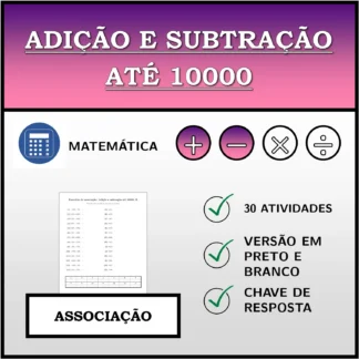Exercício de associação: Adição e subtração até 10000