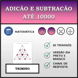 Trimino: Adição e subtração até 10000
