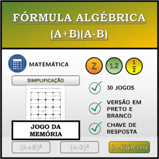 Jogo da memória: Fórmula algébrica (A+B)(A-B), simplificação