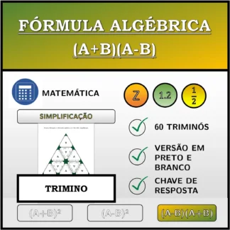Trimino: Fórmula algébrica (A+B)(A-B), simplificação