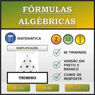 Trimino: Fórmulas algébricas, simplificação