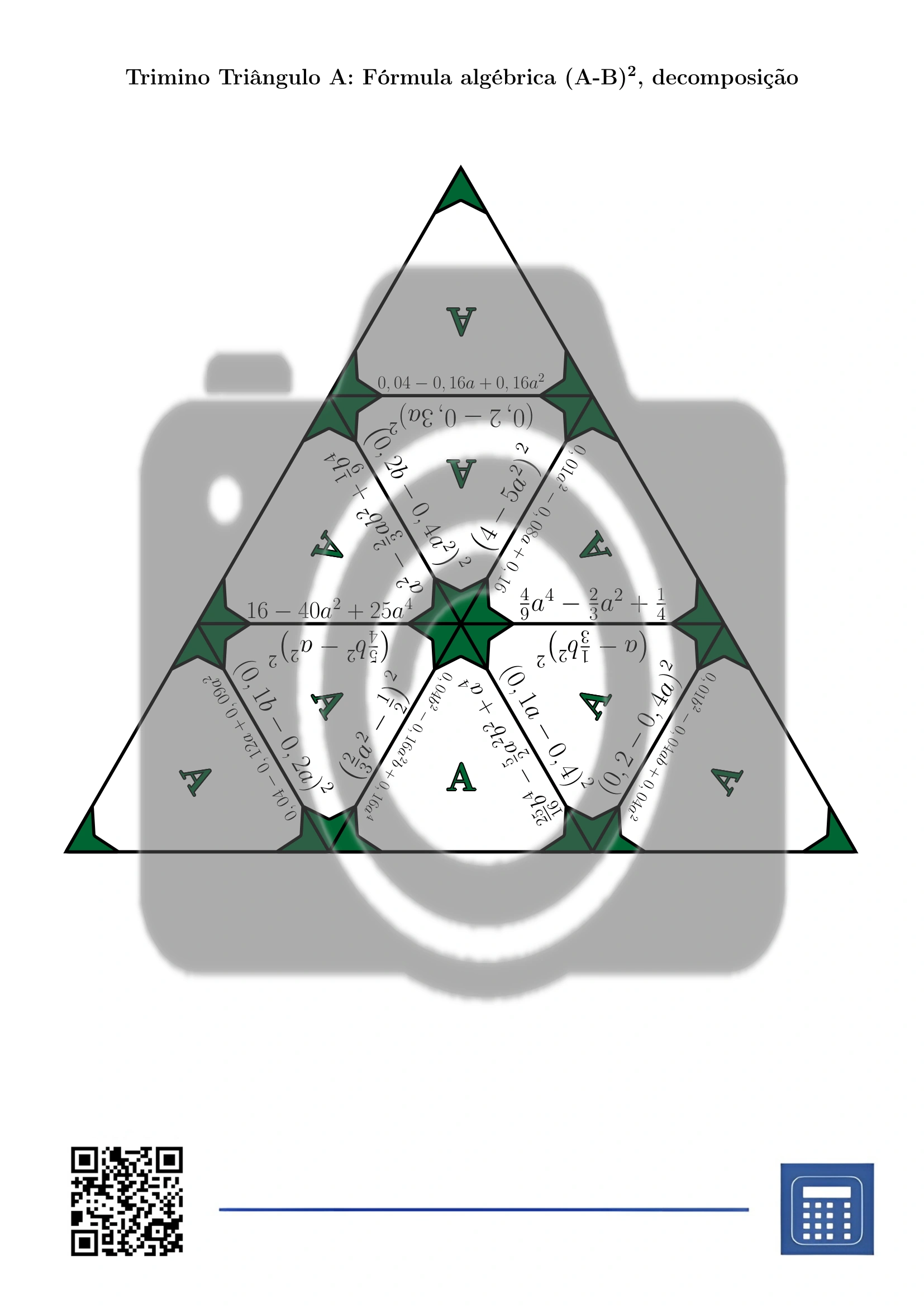 Trimino: Fórmula algébrica (A-B)², decomposição - Image 2