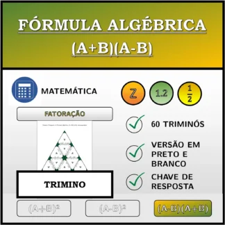 Trimino: Fórmula algébrica (A+B)(A-B), decomposição
