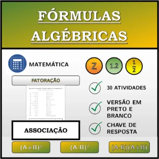 Exercício de associação: Fórmulas algébricas, decomposição