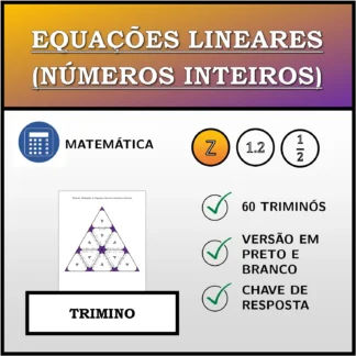 Trimino: Equações lineares (números inteiros)