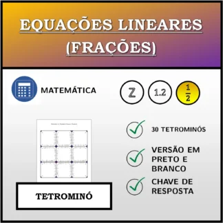 Tetromino: Equações lineares (frações)