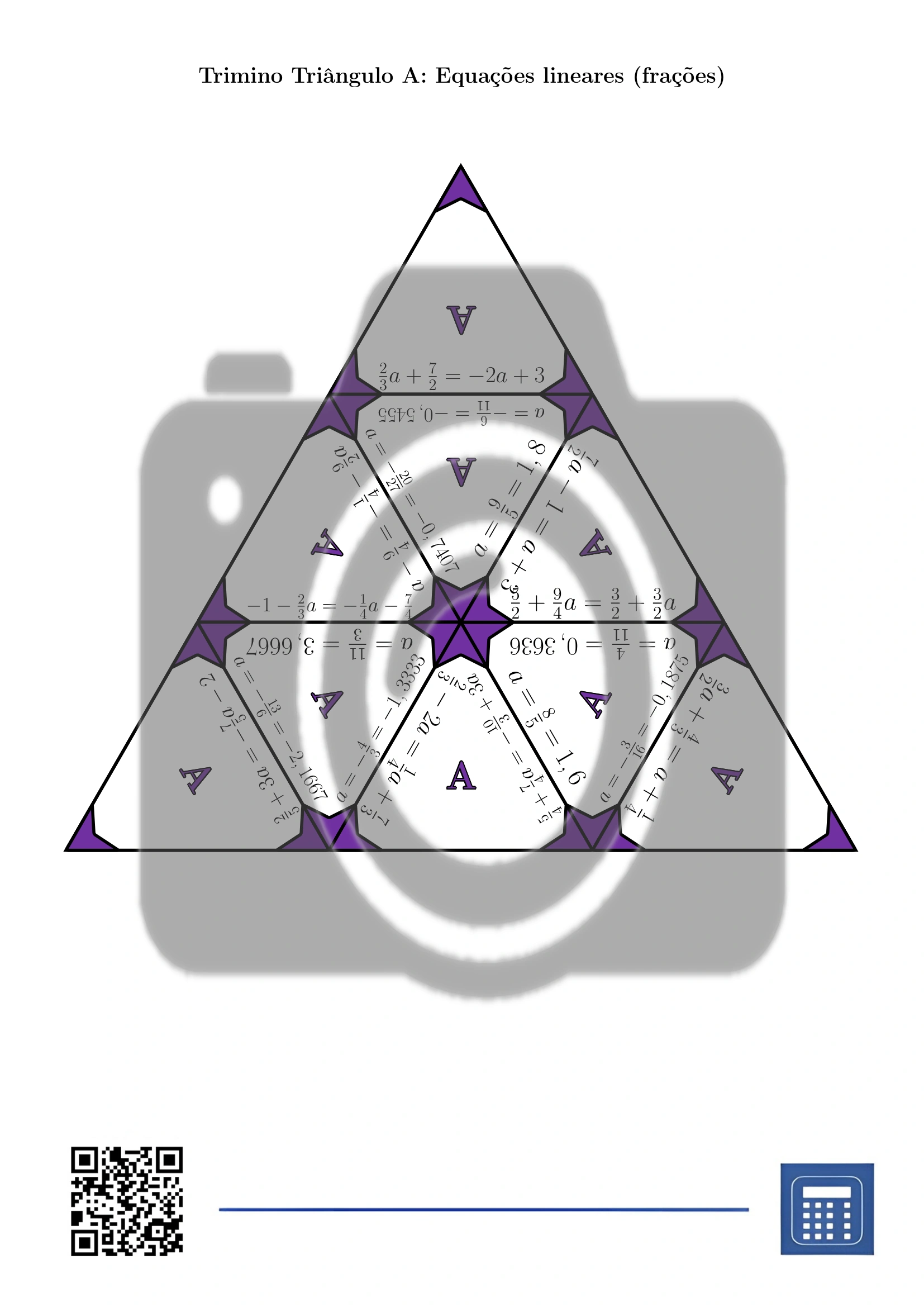 Trimino: Equações lineares (frações) - Image 2