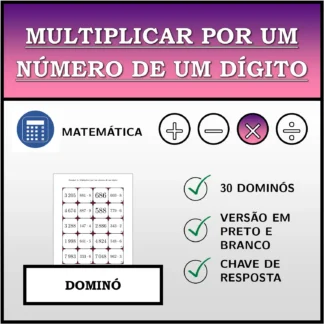 Dominó: Multiplicar por um número de um dígito