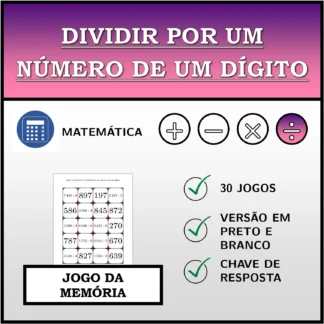 Jogo da memória: Dividir por um número de um dígito