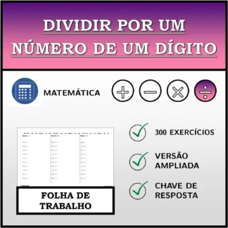 Folha de trabalho: Dividir por um número de um dígito