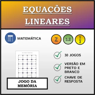 Jogo da memória: Equações lineares
