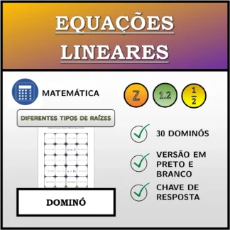 Dominó: Equações lineares, diferentes tipos de raízes