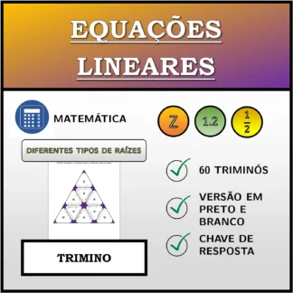 Trimino: Equações lineares, diferentes tipos de raízes