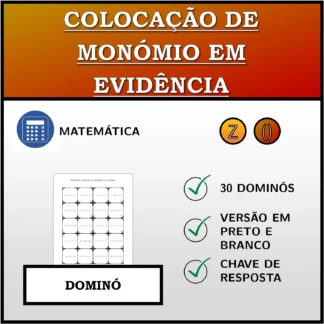 Dominó: Colocação de monómio em evidência