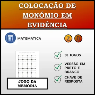 Jogo da memória: Colocação de monómio em evidência