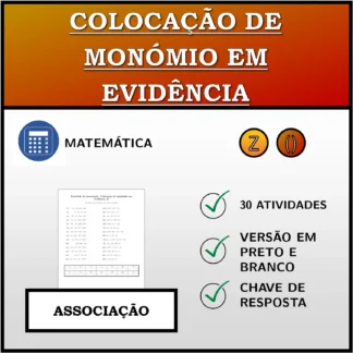 Exercício de associação: Colocação de monómio em evidência