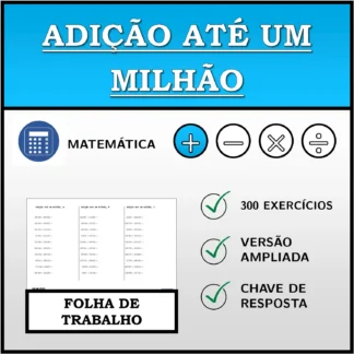 Folha de trabalho: Adição até um milhão