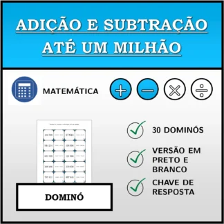 Dominó: Adição e subtração até um milhão
