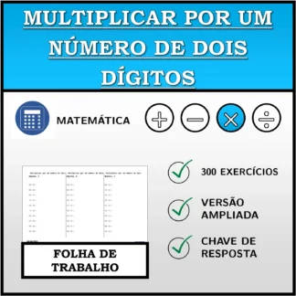 Folha de trabalho: Multiplicar por um número de dois dígitos