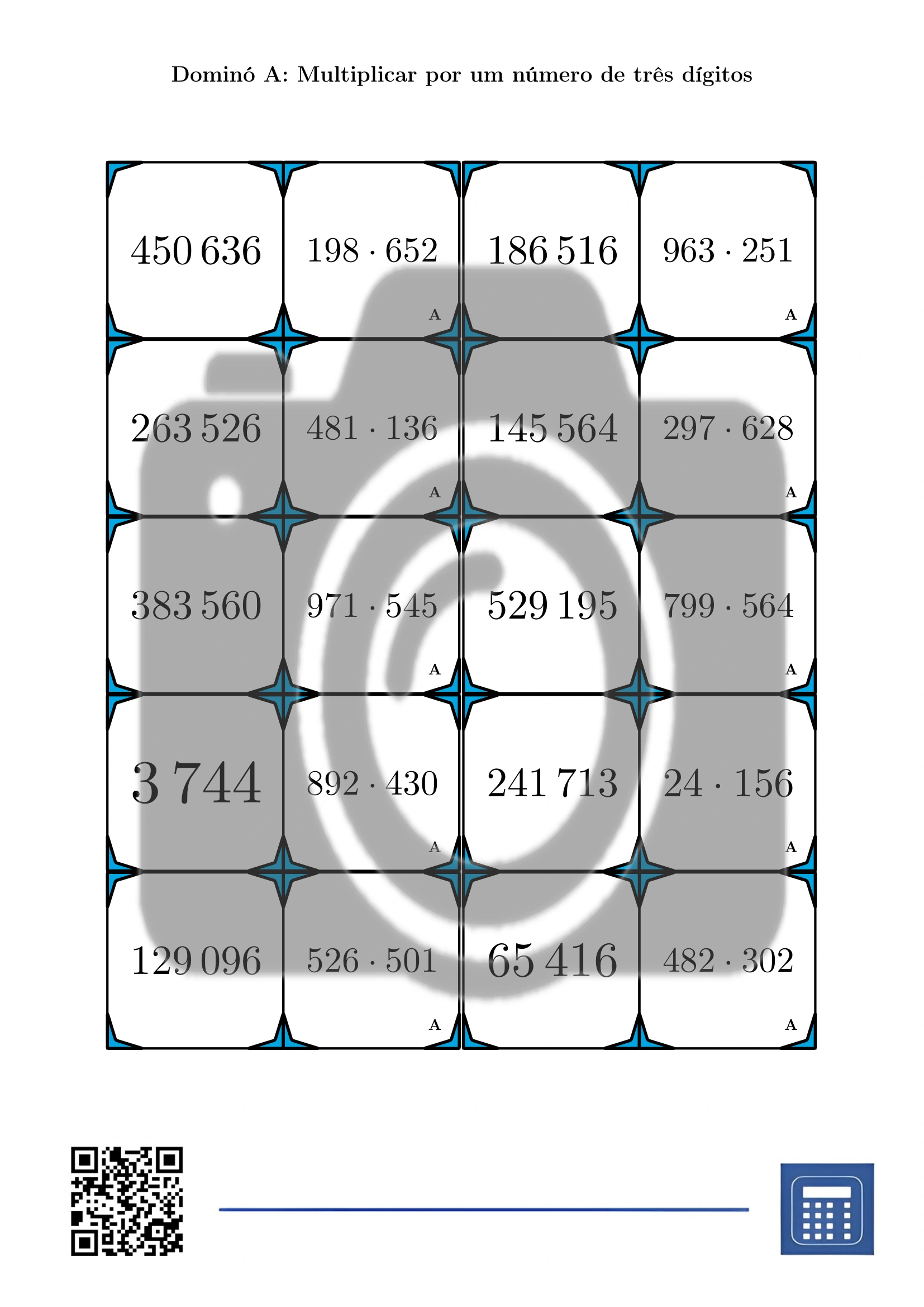 Dominó: Multiplicar por um número de três dígitos - Image 2