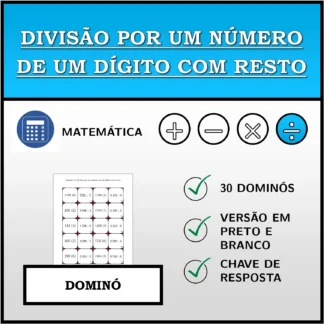 Dominó: Divisão por um número de um dígito com resto