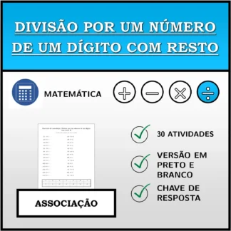 Exercício de associação: Divisão por um número de um dígito com resto