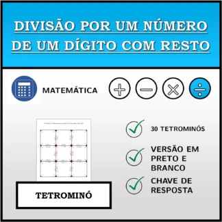 Tetromino: Divisão por um número de um dígito com resto