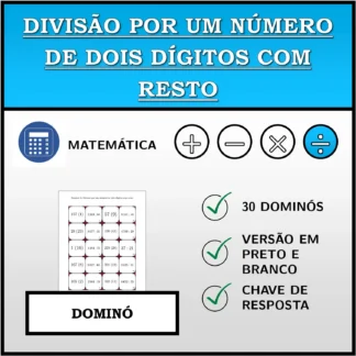 Dominó: Divisão por um número de dois dígitos com resto