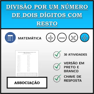 Exercício de associação: Divisão por um número de dois dígitos com resto
