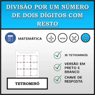 Tetromino: Divisão por um número de dois dígitos com resto