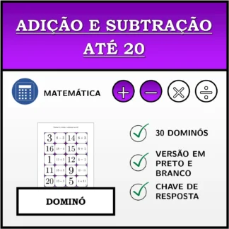 Dominó: Adição e subtração até 20