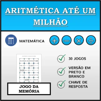 Jogo da memória: Aritmética até um milhão