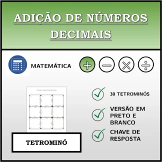 Tetromino: Adição de números decimais