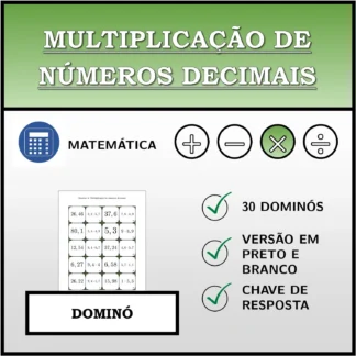 Dominó: Multiplicação de números decimais