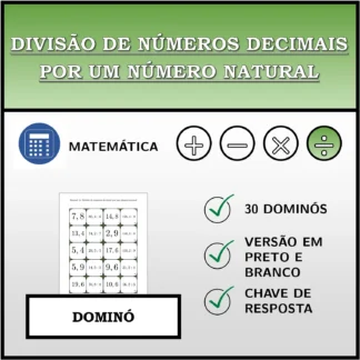 Dominó: Divisão de números decimais por um número natural