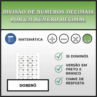 Dominó: Divisão de números decimais por um número decimal
