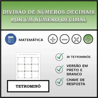 Tetromino: Divisão de números decimais por um número decimal