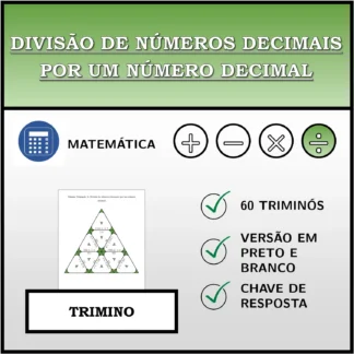 Trimino: Divisão de números decimais por um número decimal