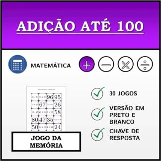Jogo da memória: Adição até 100