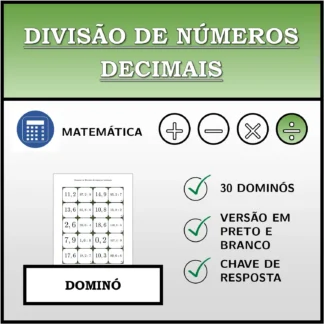 Dominó: Divisão de números decimais