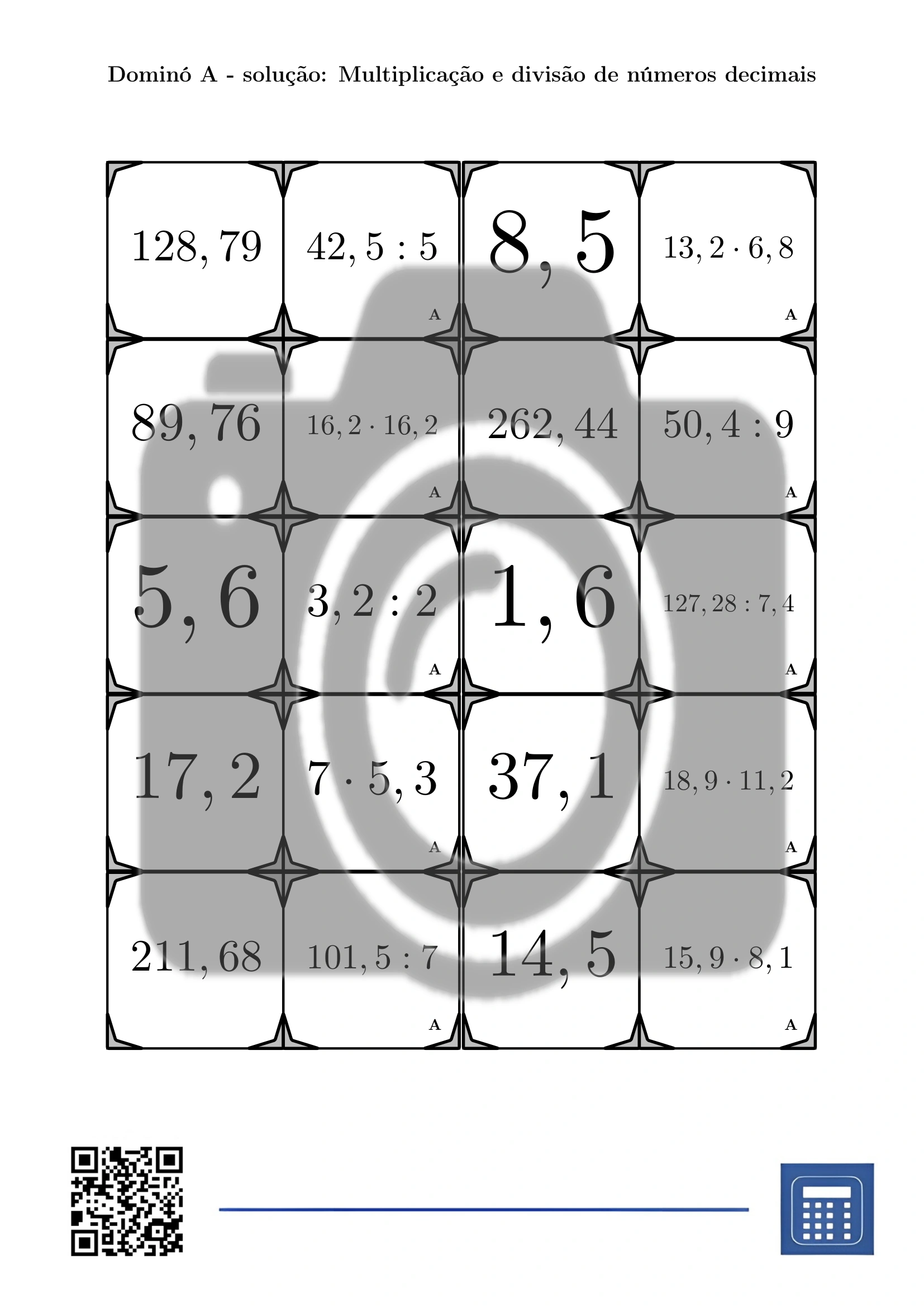 Dominó: Multiplicação e divisão de números decimais - Image 4