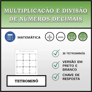 Tetromino: Multiplicação e divisão de números decimais