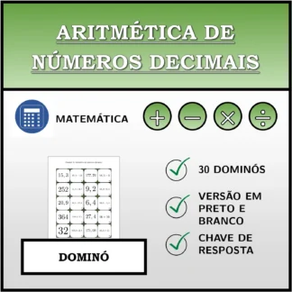 Dominó: Aritmética de números decimais