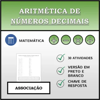 Exercício de associação: Aritmética de números decimais