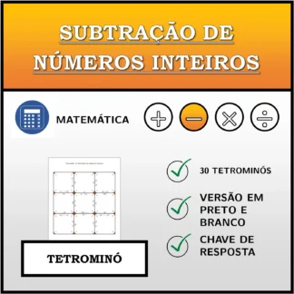 Tetromino: Subtração de números inteiros