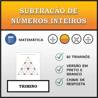 Trimino: Subtração de números inteiros