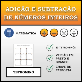 Tetromino: Adição e subtração de números inteiros