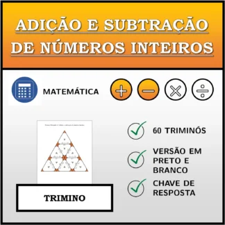 Trimino: Adição e subtração de números inteiros
