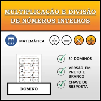Dominó: Multiplicação e divisão de números inteiros