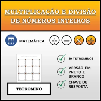 Tetromino: Multiplicação e divisão de números inteiros